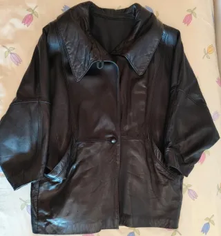 Chaqueta Cuero Vintage Oversize 80s/90s