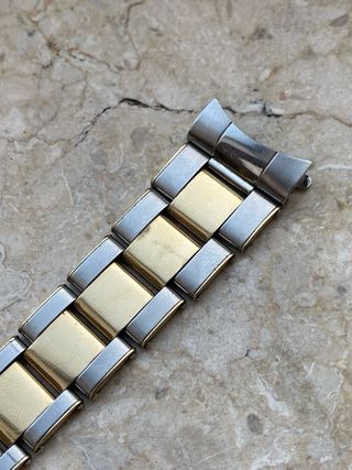 Brazalete Rolex Oyster Rivet 7206 20mm Acero y Oro