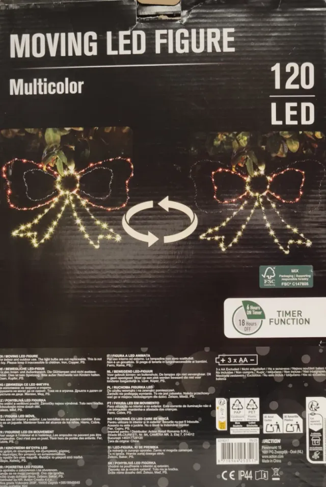 Figura LED Móvel 120 Luzes Multicolor