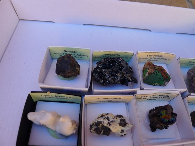 Collezione di 10 minerali 4x4 cm