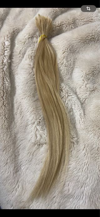 extensiones Cabello natural rubio 55cm, 100 gr.