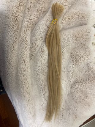 extensiones Cabello natural rubio 55cm, 100 gr.