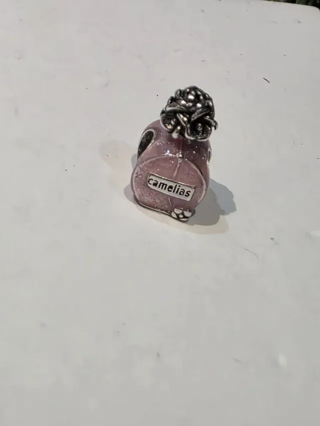 Charm Frasco de Perfume Rosa e Prata