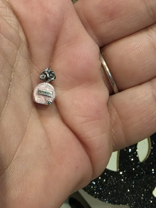 Charm Frasco de Perfume Rosa e Prata