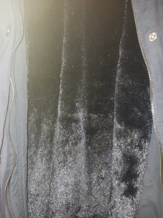 Parka Stradivarius Negra Talla M Mujer