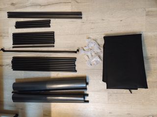 Armario de tela negro 75x45x160