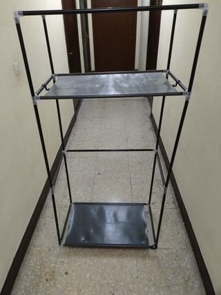 Armario de tela negro 75x45x160