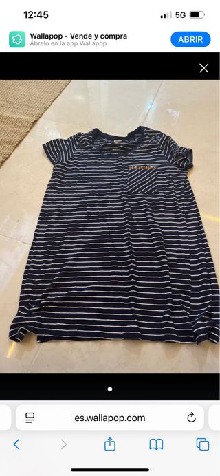 Vestido rayas azul marino talla XL