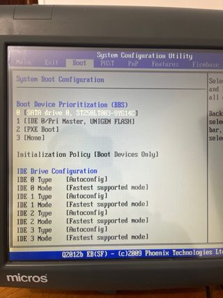 Ordenador Terminal Táctil Micros Windows 7