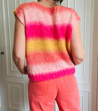 Chaleco de punto de mohair