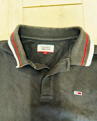 Polo Tommy Jeans Uomo Nero