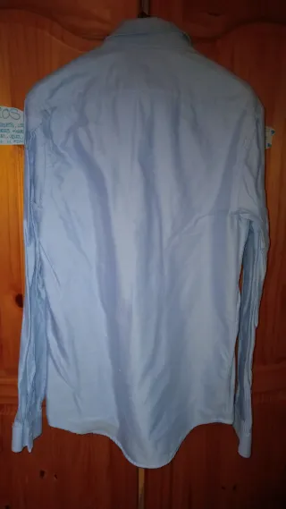 Camisa Zara Slim Fit Talla S Azul