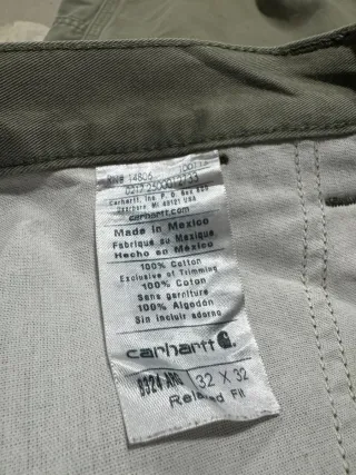 Carharrrt vintage work pant army regular fit uomo