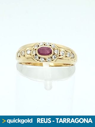 Anello in oro 18K con zirconi T15