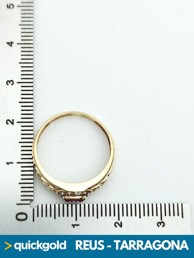 035-01-00853 ANILLO ORO 18K CIRCONITAS T15