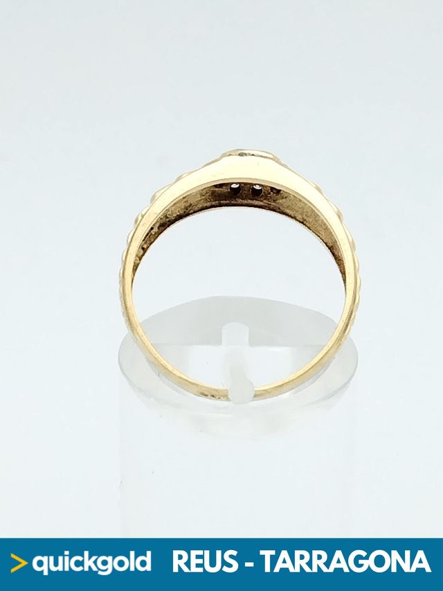 035-01-00853 ANILLO ORO 18K CIRCONITAS T15