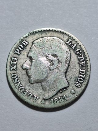 50 Céntimos 1881 Alfonso XII - Moneda Española