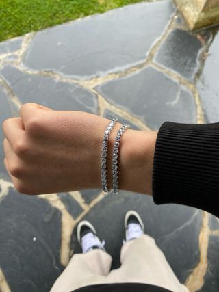 Set 2 pulseras tennis - circonitas brillantes