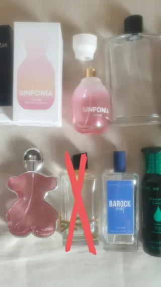 Lote frascos perfume vacíos