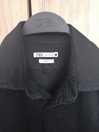 Zara camisa Negra S Slim Fit