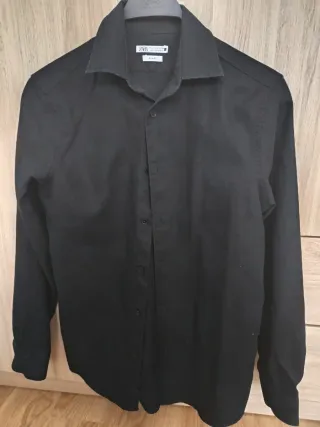 Zara camisa Negra S Slim Fit