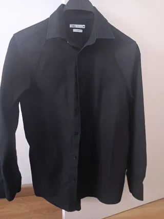 Zara camisa Negra S Slim Fit