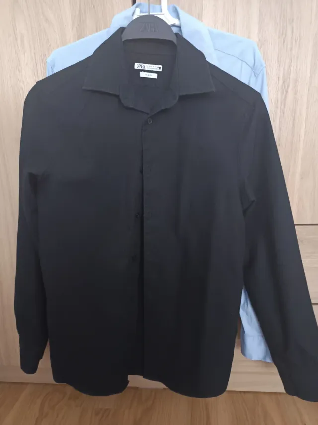 Zara camisa Negra S Slim Fit