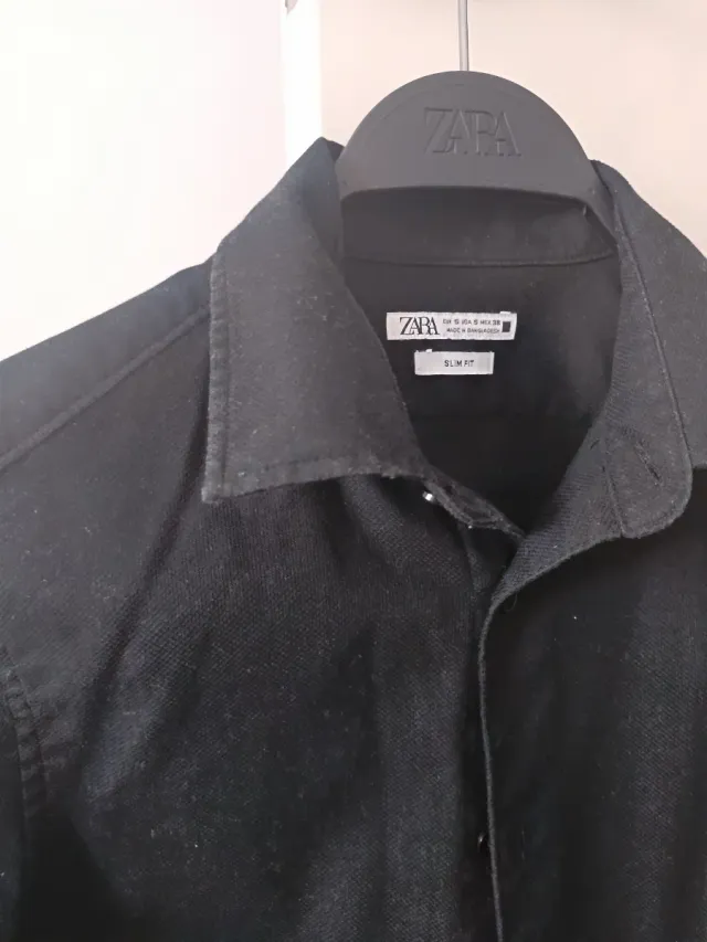 Zara camisa Negra S Slim Fit