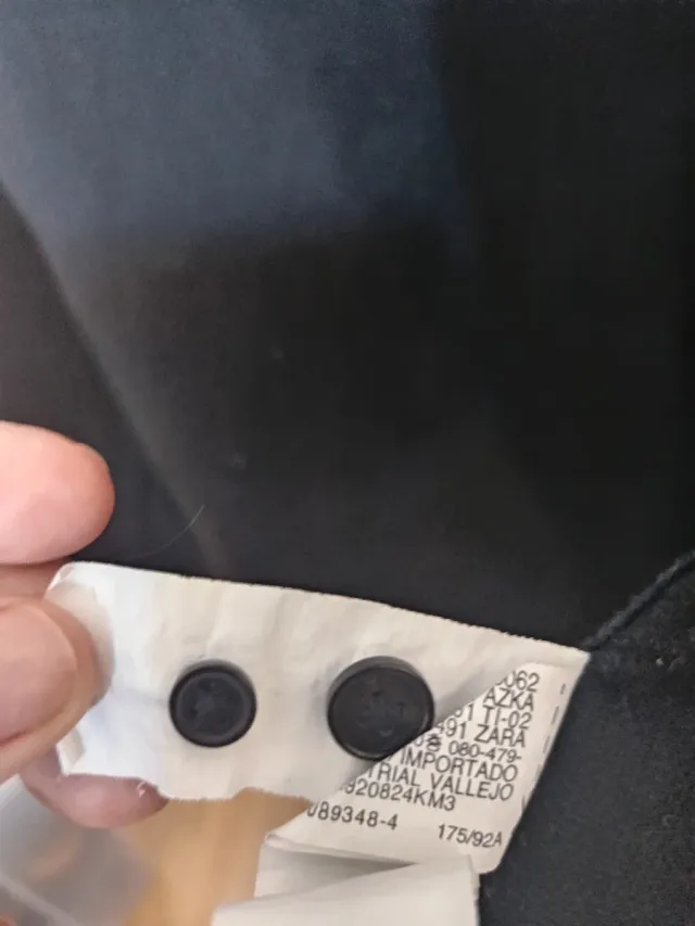 Zara camisa Negra S Slim Fit