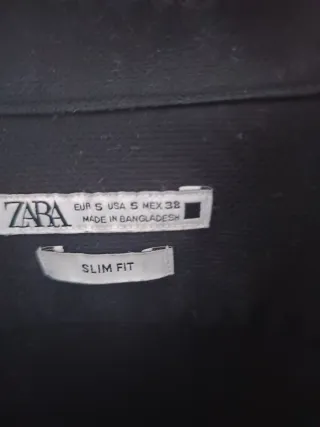 Zara camisa Negra S Slim Fit