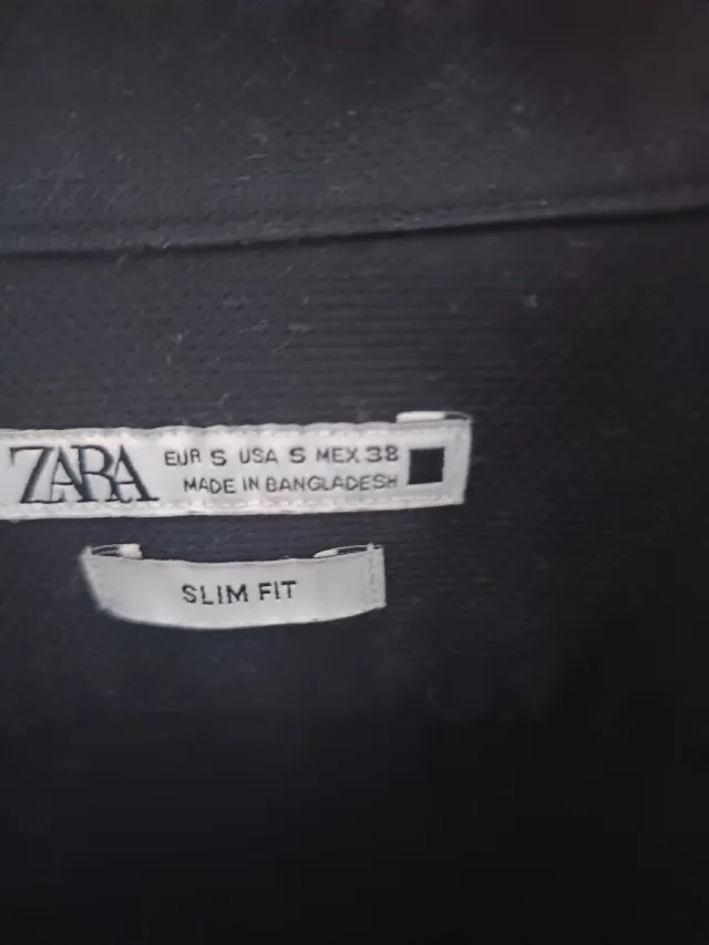 Zara camisa Negra S Slim Fit