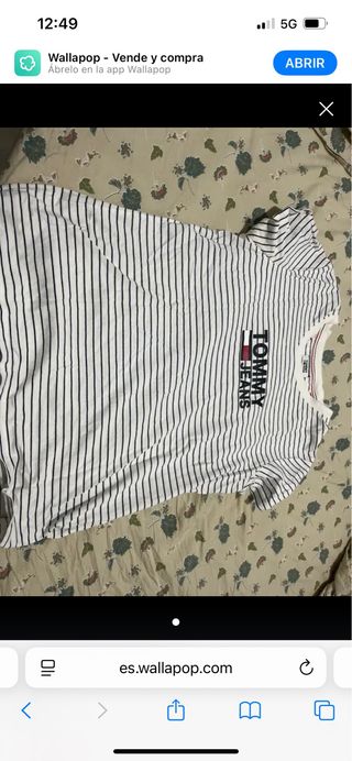 Camiseta Tommy Jeans Rayas Talla XL