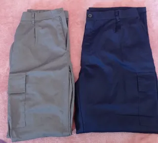 Pantalones de trabajo gris T.40 y azul T.54