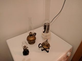 4 Lampade a Petrolio Antiche