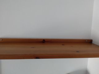 Estante de madera maciza de pino, color miel