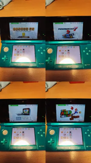 Nintendo 3DS Azul/Verde Completa y nueva.