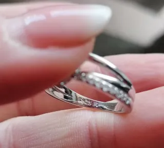 Anello S925 con zirconi rosa e stella