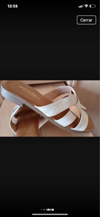 Sandalias Annalisa Piel Beige y Doradas