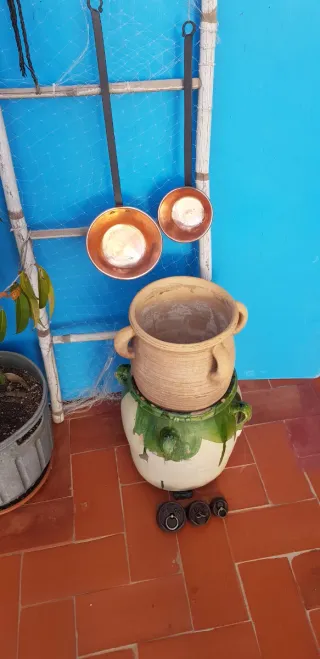 Lote Olza cazos cobre y pesas