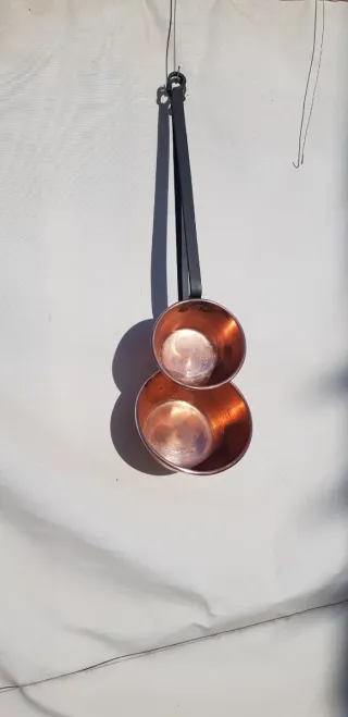 Lote Olza cazos cobre y pesas