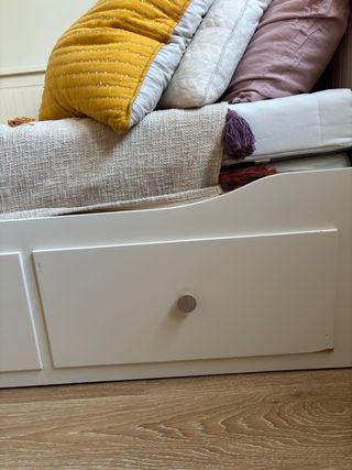 Cama IKEA HEMNES blanca extensible a 160