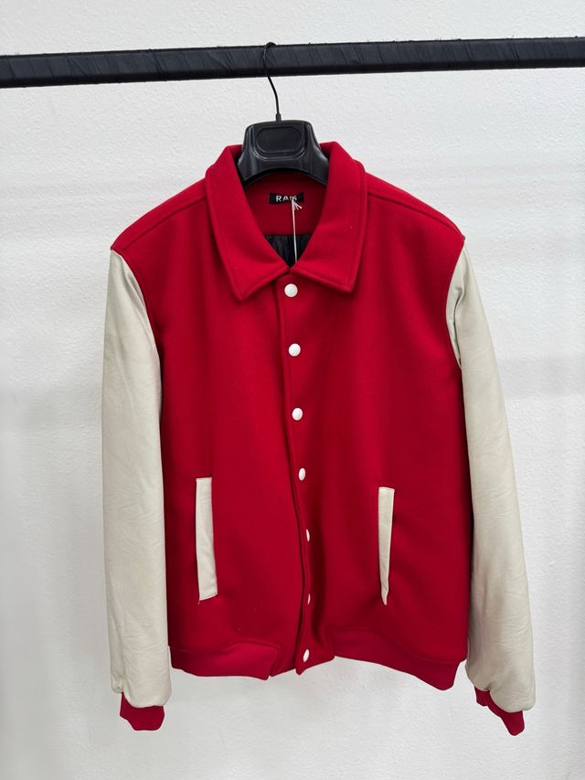 Giacca College RA Uomo XL Beige Rossa