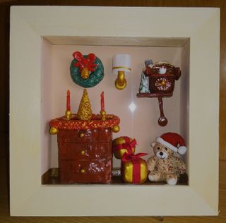 Cuadro Regalos Navidad en Miniatura y 3D