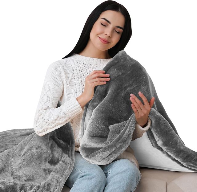 Manta Eléctrica Calefactora Gris