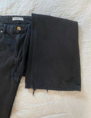 Calças de ganga pretas largas