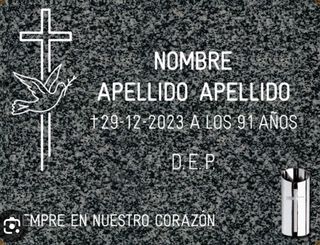 grabaciones e inscripciones en lápidas y nichos