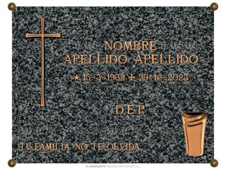 grabaciones e inscripciones en lápidas y nichos