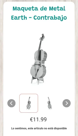 NUEVO Maqueta Metal Contrabajo