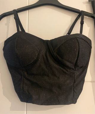 Conjunto fiesta top y falda brillo