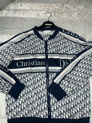 Conjunto Christian Dior Azul y Blanco